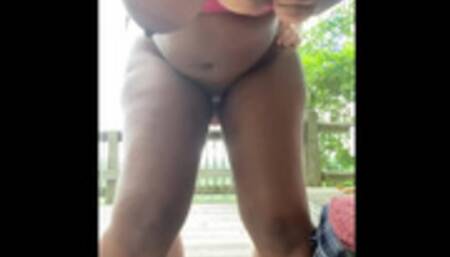 Interracial Exhibition Forest Fuck w/ bj pov