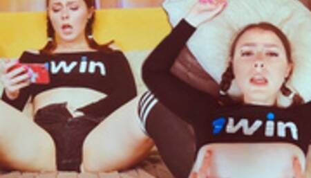 Pigtailed teen watched hentai was caught by stepbrother then fucked in all holes and creampied