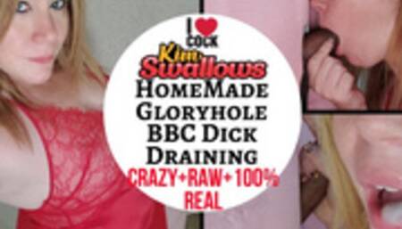 Homemade Gloryhole BBC Dick Draining