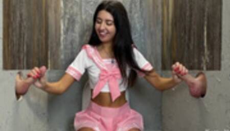 Anime Girl Tries Glory Hole for the First Time Two Strangers Cum in Her Mouth and Pussy