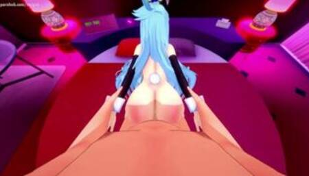 KonoSuba: Aqua Doggy Style Sex with a Beautiful Babe. (3D Hentai)