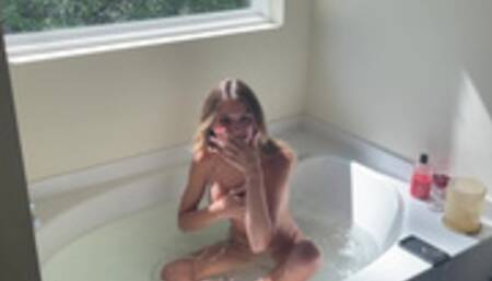 Caught My Step Sis Masturbating In Bath Tub And She Creamed All Over My Dick