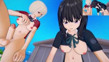 Lycoris Recoil futa Chisato Nishikigi & futa Takina Inoue Taker POV