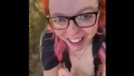 Art Student Sucks off Stranger in The Woods