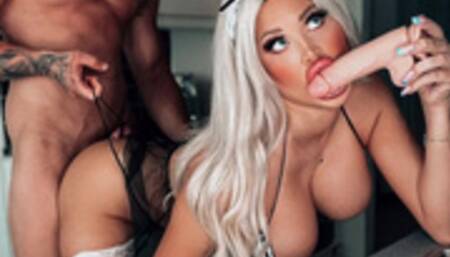 Maid Gets Fucked Rough In The Kitchen