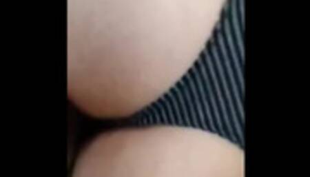 Hot young white girl with stramp stamp giving me good stuff with her little thong on in her dad car