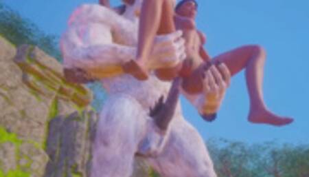 Olivia Fucking Furry Beast Inserts Horsecock In Tight Pussy And Ass