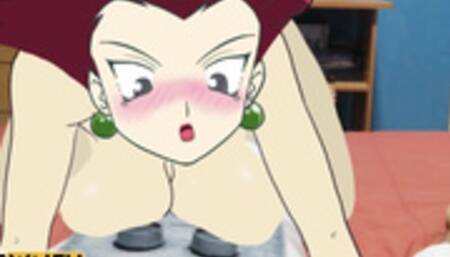 POKEMON 2D Real Anime JESSIE Big Japanese Ass Booty Cosplay ROCKET TEAM Hentai sex porn cartoon nude