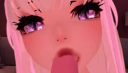 Horny Vtuber masturbates loudly with her dildo in VRchat