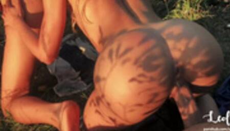 Public Sex in a Parc with my best friend! FFM Amateur Couple LeoLulu +Guest