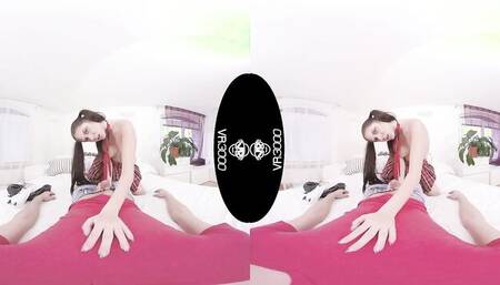 Rebecca Volpetti is riding boyfriend's prick in this hot VR