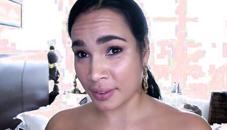 Charming Latina Destiny Dane strokes and rides a hard cock in POV