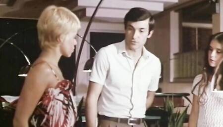 Short-haired MILF is fucked by two guys in classic threesome