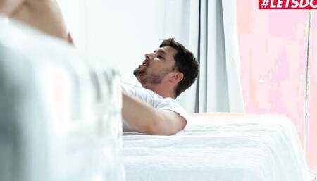 Petite chick Rebecca Volpetti is having sex with her horny stepdad