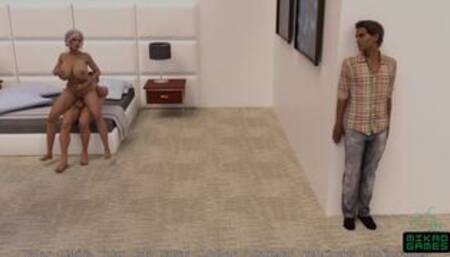 [Gameplay] My employees Family ep XIV lesbian fuck with sister-in-law, masturbatio...