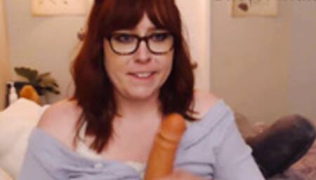 Redhead BBW  Dianna fucks pussy without taking off her heels