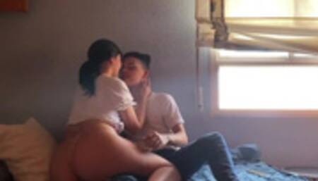 My girlfriend wants badly to fuck, so gets on top of me to get my attention