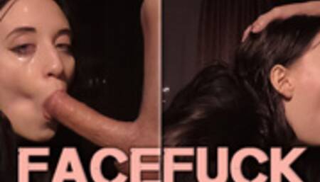 Client Hard FaceFuck Escort Girl's Dirty Mouth till Tears. Best Deepthroat