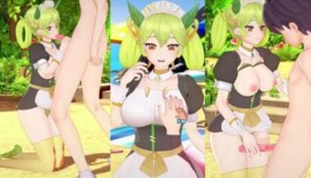 【エロゲーコイカツ！】遊戯王 ドラゴンメイド・パルラ3DCG巨乳アニメ動画[Hentai Game Koikatsu!sunshine YuGiOh! Parlor Dragonmaid]