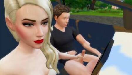 Amber cheating on Johnny with Elon - Naughty Hotwife cheats on her husband