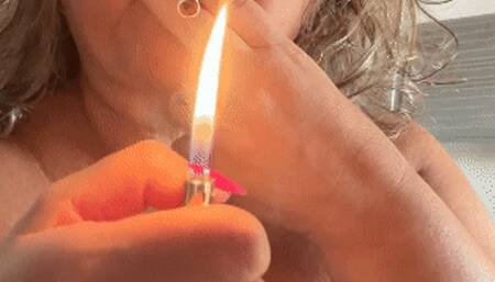 JULIETTE-RJ First Cigarette in the morning, whearing night gown - First time Full face showing (Portuguese with Subtitles) - SMOKING - BBW BODY - BBW BOOBS - HOME VIDEO - AMATEUR - SMOKING ORDERS - FOR MOBILE USERS