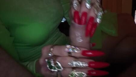 crazy cock rub with extreme long red fingernails - full clip - (1280x720*wmv)