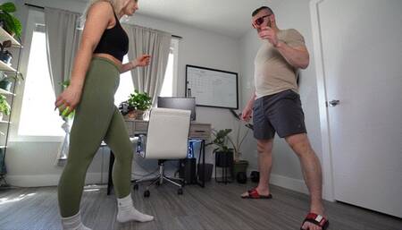 Jerked Off After Hard Kick