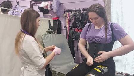 TGirl patient have an analysis of breast milk and feeds it to the doctor