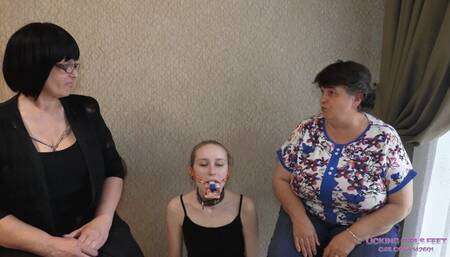 ANGELA and HELEN - Young human ashtray for MILF Mistress (HD)