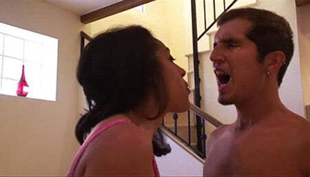 Swallow my spit you miserable little underachiever - Nasty Natascha & Her pathetic Ex - HD MP4 Clip