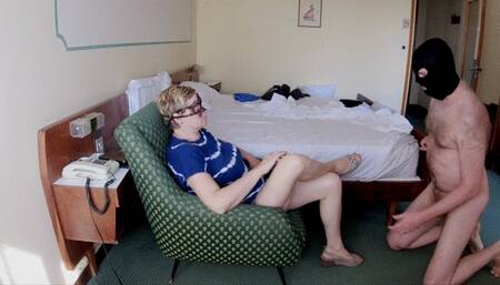 Leg fuck and footjob for massive cumshot