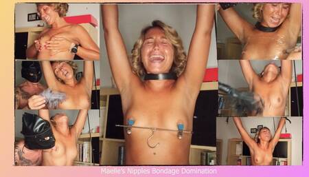 Maelle's Nipples Bondage Domination with ending orgasm