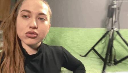 Amazing b94 The girl spits on you Do you want the Bertie to spit all over you?