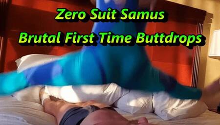 Zero Suit Samus Brutal First Time Buttdrops - Goddess Raven - MOV
