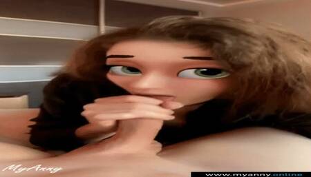 Cute tinder barbie sucked all the cum out of me! pov