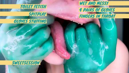 Sloppy, wet and messy surgical gloves