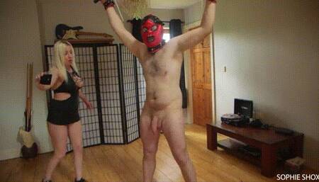 BUSTY BLONDE BRAT BUSTING BITCHASS BALLS!