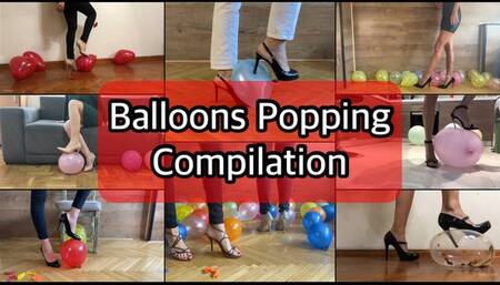 BALLOONS POPPING IN HIGH HEELS ULTIMATE HEEL POP COMPILATION - MP4 Mobile Version