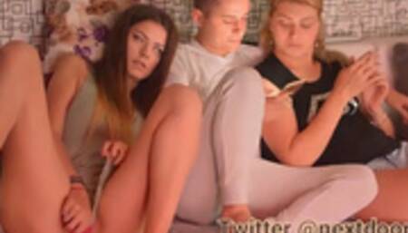 Touching My Wet Pussy Discretely Next To Them - Nextdoornurs3