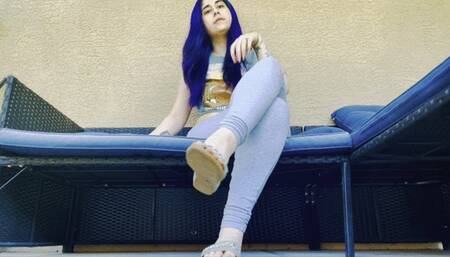 Shoe Dangling and Orgasm Control