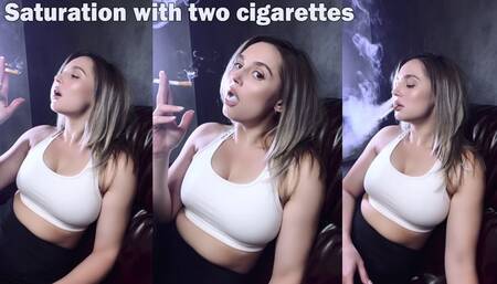 Saturation with two cigarettes