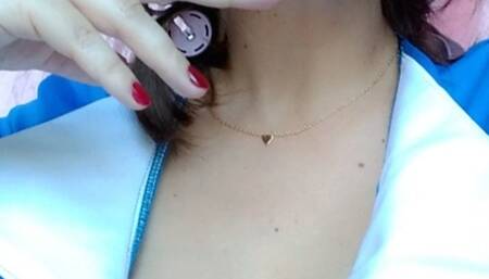 Flight Attendant Putting on Make Up