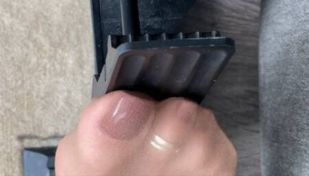 Nylons Dry Pumping (Close Up Bird's Eye View)