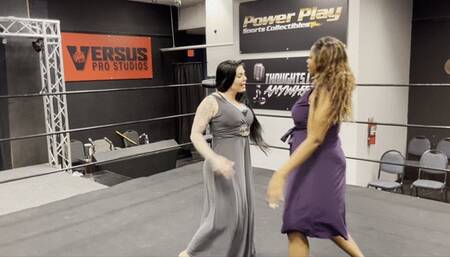 Evening Gowns Come Off in this Match!