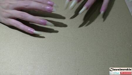 next hard scratching of cardboard