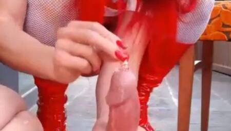 Mistress Red Devil cbt cigarette torment outdoor Mp4 Hd