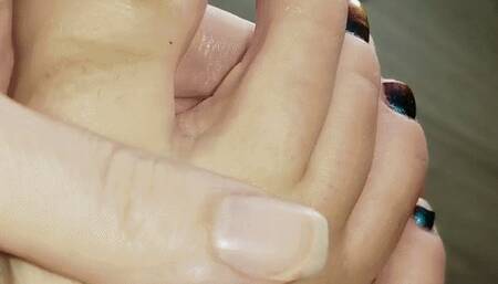 Closeup Toes and Color Changing Polish, part 2