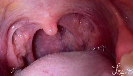 Uvula closeup full HD mp4