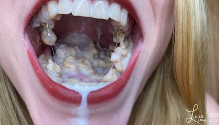 Eating cheerios with milk full HD mp4