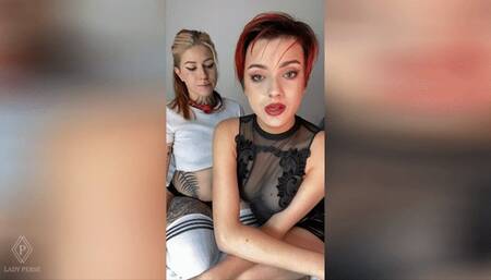 Deep throat training for my female slave